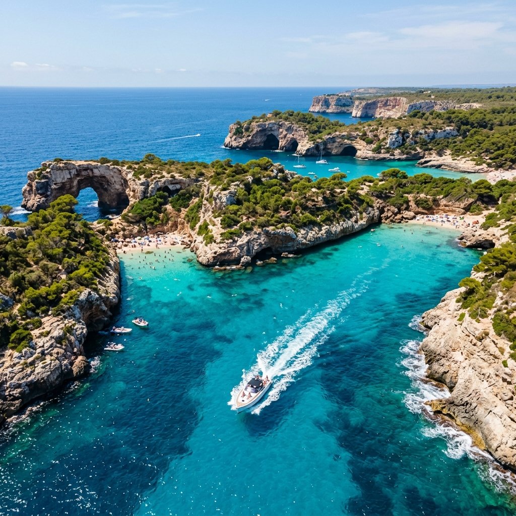 Sailing route from Portocolom